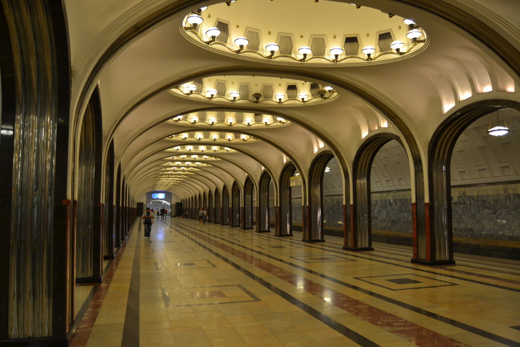 Metro Mayakovskaya, Moscu, Rusia