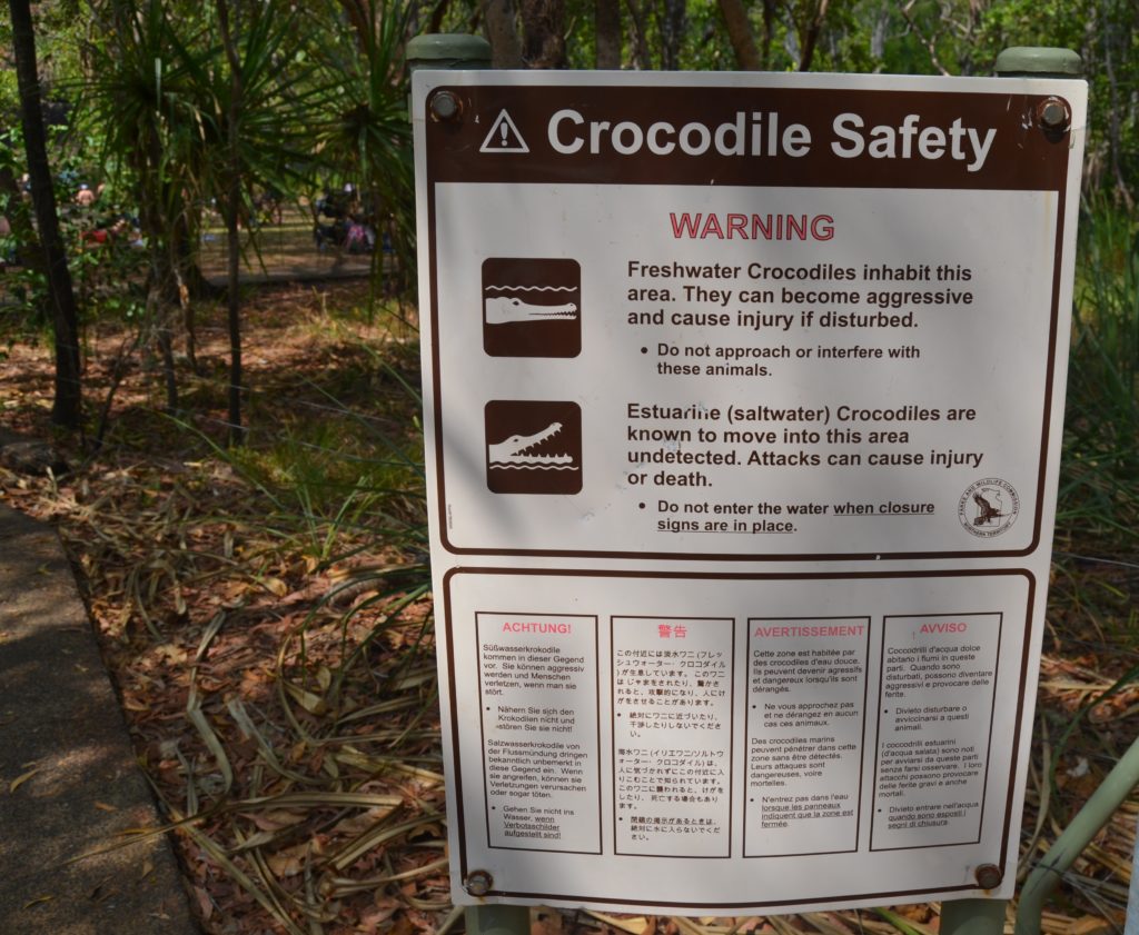 Cartel cocodrilos, Litchfield NP, Darwin, Australia