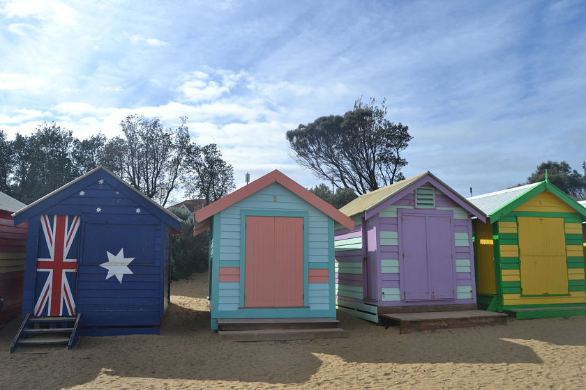 Brighton Beach Bathing Boxes, Melbourne, Australia